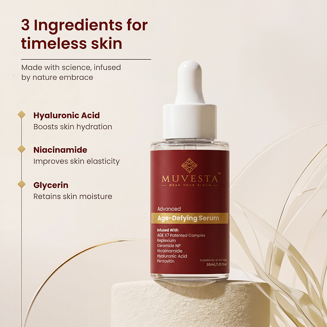 Advanced Age-Defying Serum with Ceramide & Patented Peptide Complex for Skin Elasticity & Wrinkle Prevention