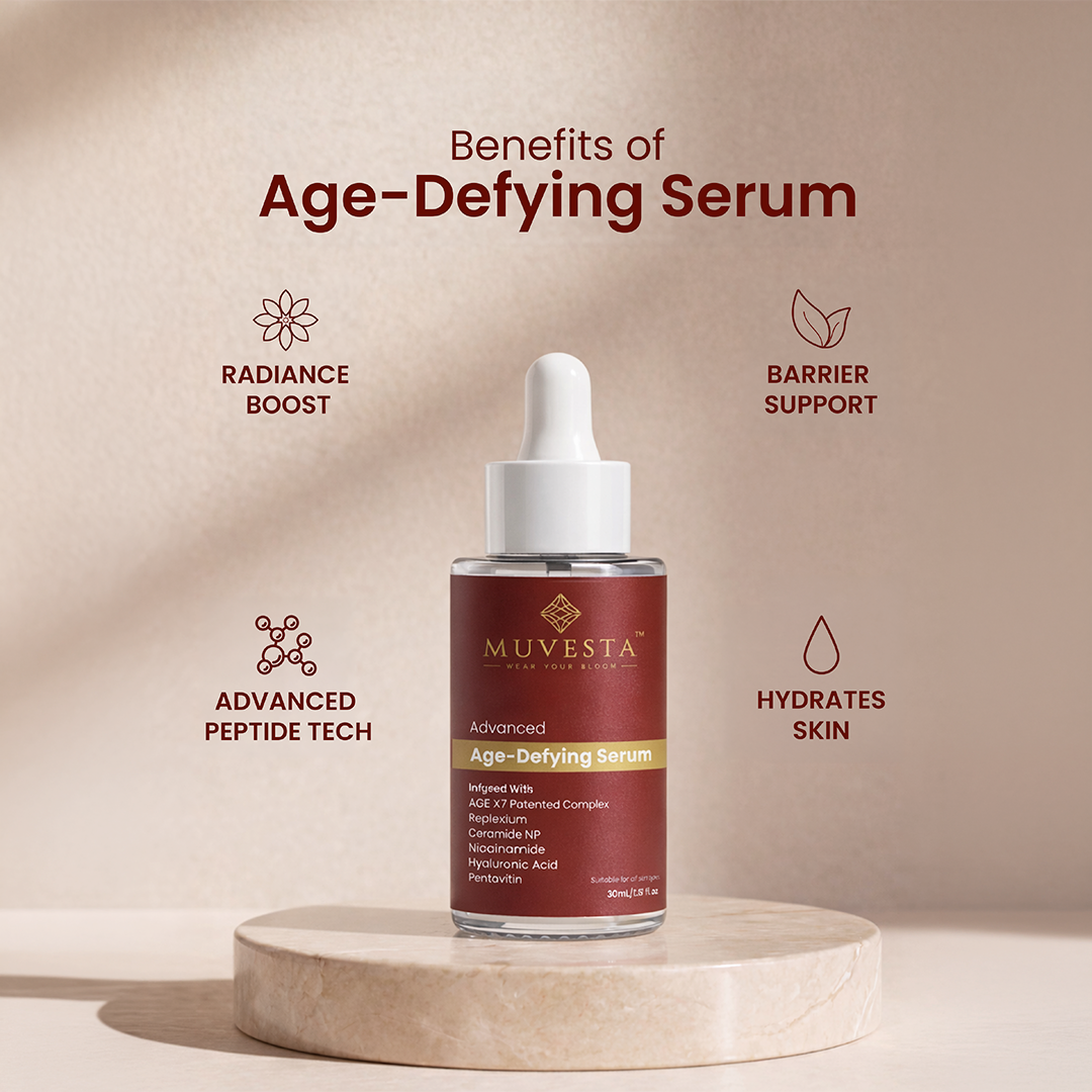 Advanced Age-Defying Serum with Ceramide & Patented Peptide Complex for Skin Elasticity & Wrinkle Prevention