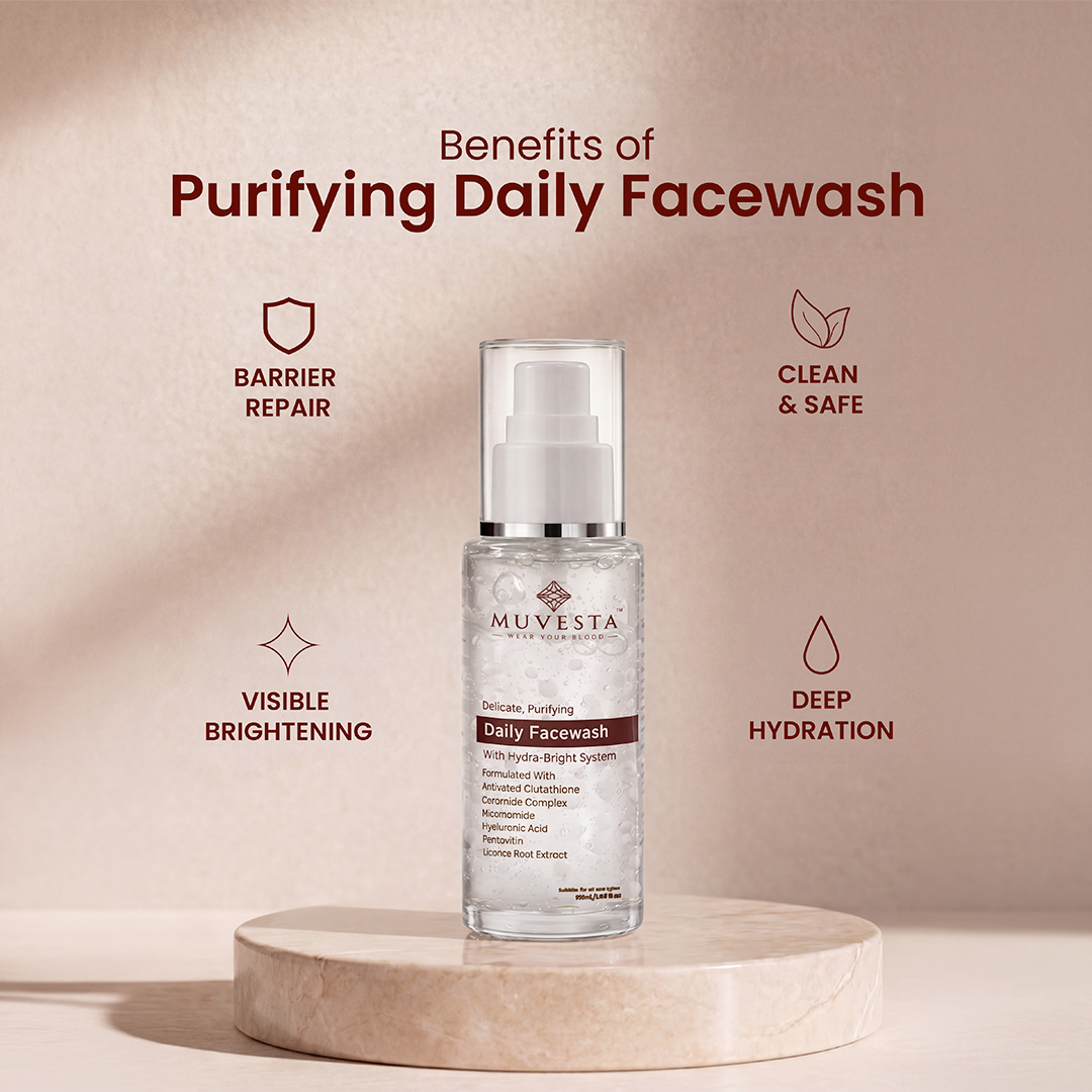 Delicate, Purifying Daily Facewash with Hydra Bright System, Ceramide. Glutathione & Niacinamide