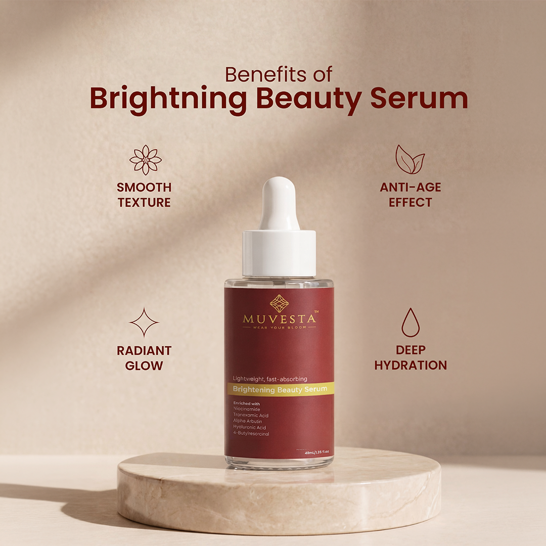 Light Weight Fast Absorbing Brightening Beauty Serum with Alpha Arbutin, Niacinamide & Tranexamic Acid