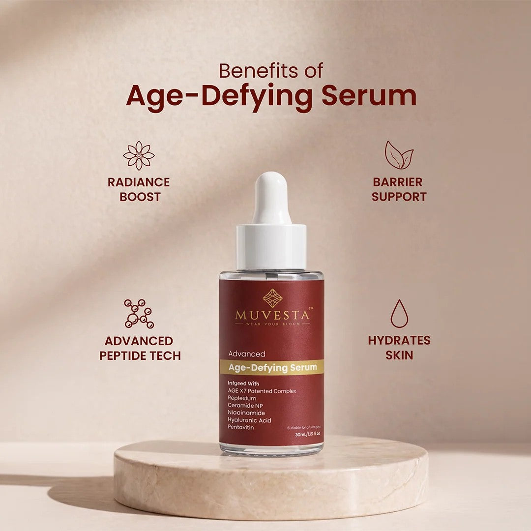 Advanced Age-Defying Serum with Ceramide & Patented Peptide Complex for Skin Elasticity & Wrinkle Prevention