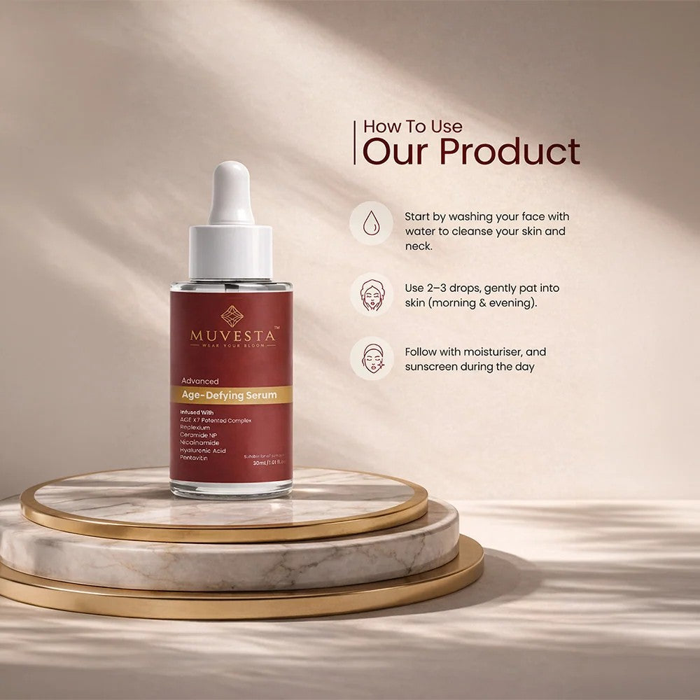 Advanced Age-Defying Serum with Ceramide & Patented Peptide Complex for Skin Elasticity & Wrinkle Prevention